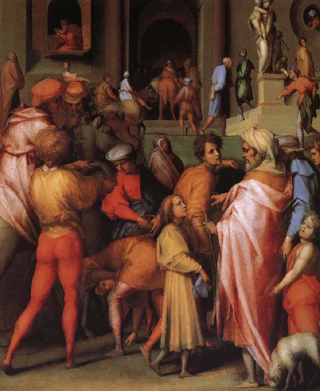 Pontormo Joseph sold to poor Botticelli oil painting image