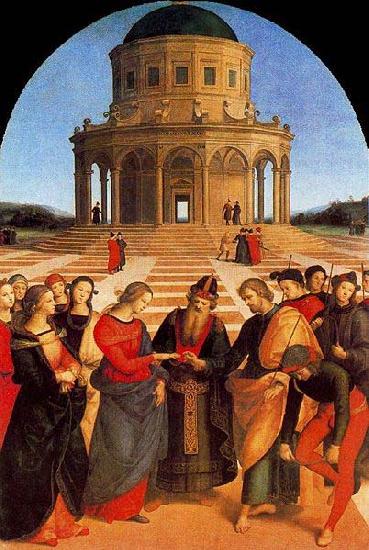 Raphael The Wedding of the Virgin, Raphael most sophisticated altarpiece of this period. Germany oil painting art