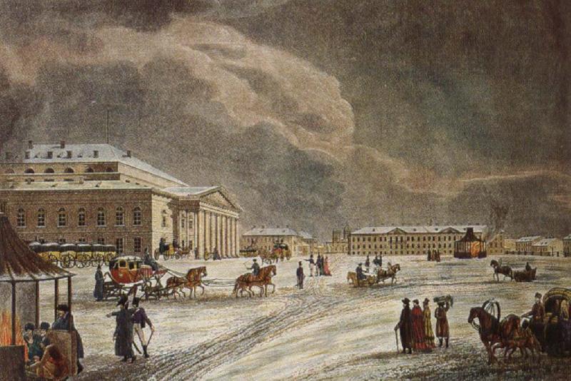 tchaikovsky the square in front of the mariinsky theatre in st petersburg in Germany oil painting art