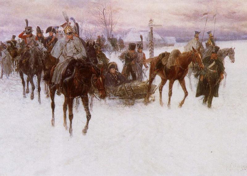 tchaikovsky napoleon s rout by the russian army inspired tchaikovsky Germany oil painting art