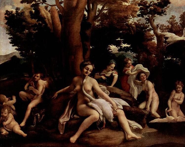 Correggio Leda mit dem Schwan oil painting image