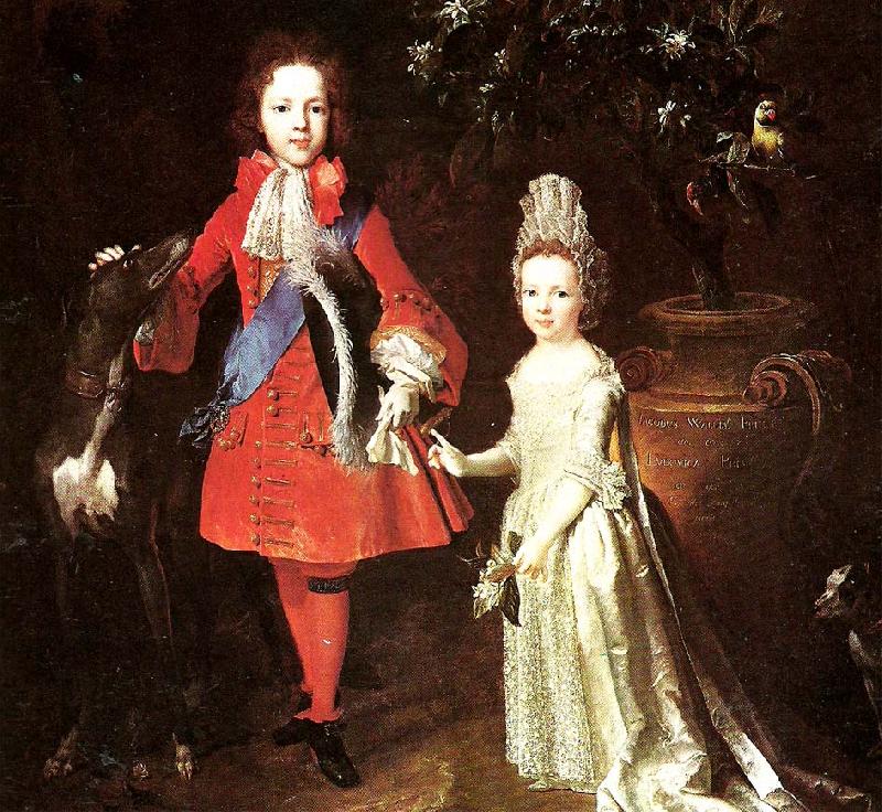 Largillierre james stuart and his sister oil painting picture