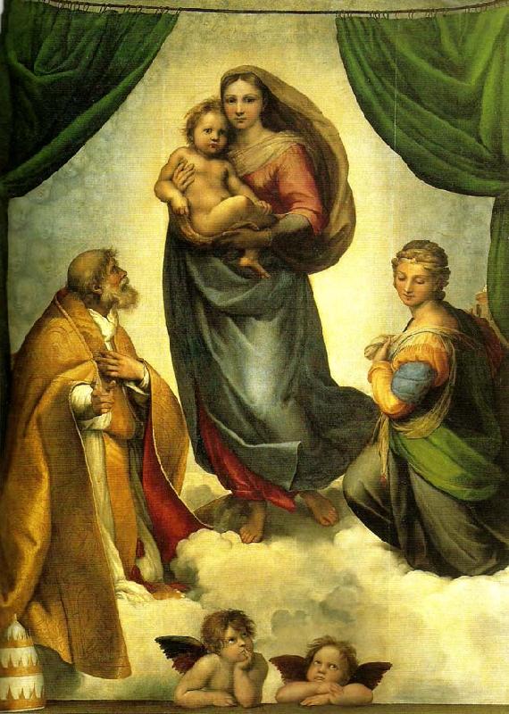 Raphael the sistine madonna oil painting picture
