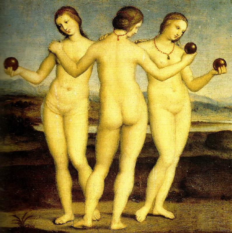 Raphael three graces muse'e conde,chantilly oil painting picture