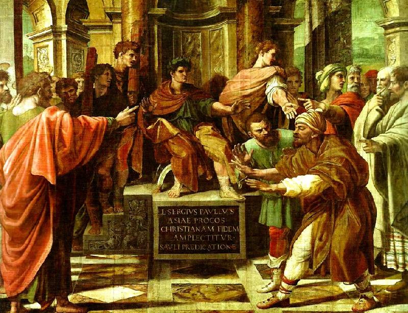 Raphael the convetsion of the proconsul sergius paulus Germany oil painting art