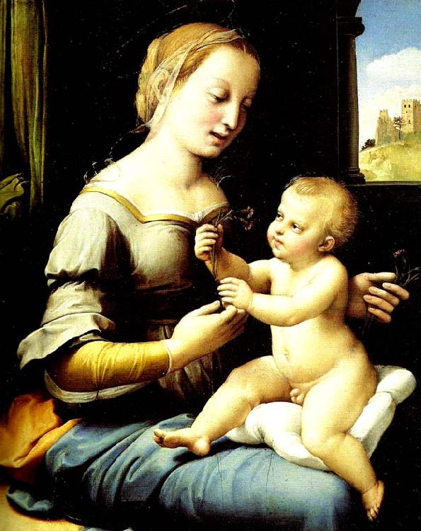 Raphael madonna of the pinks oil painting picture