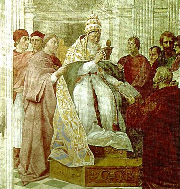 Raphael pope gregory ix handing oil painting image