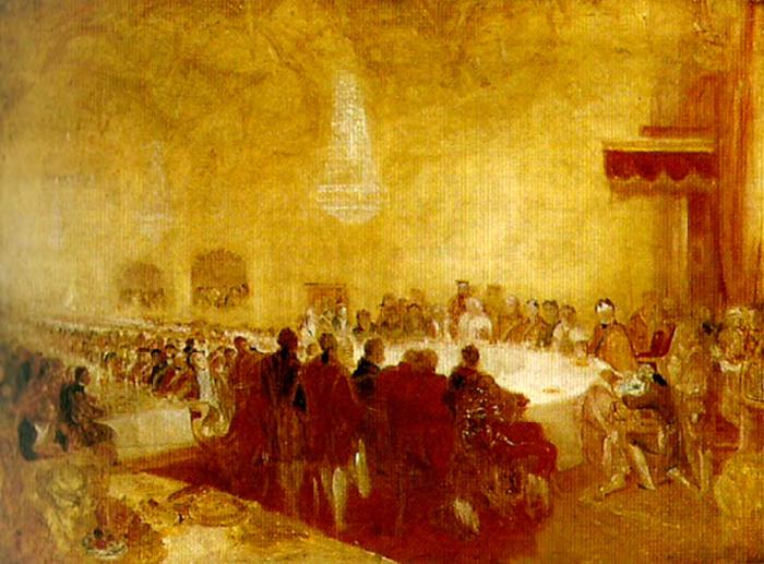 J.M.W.Turner george iv at the provost's banquet, edinburgh oil painting picture
