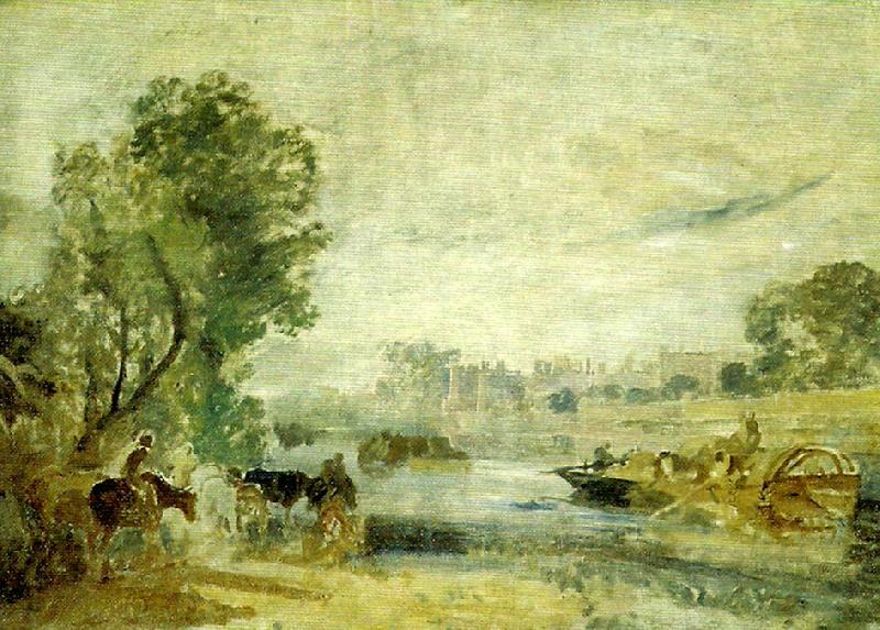 J.M.W.Turner hampton cour from the thames oil painting image