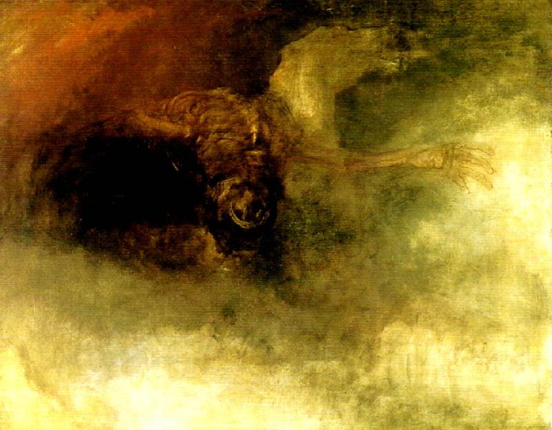 J.M.W.Turner a skeleton falling off a horse in mid-air Germany oil painting art