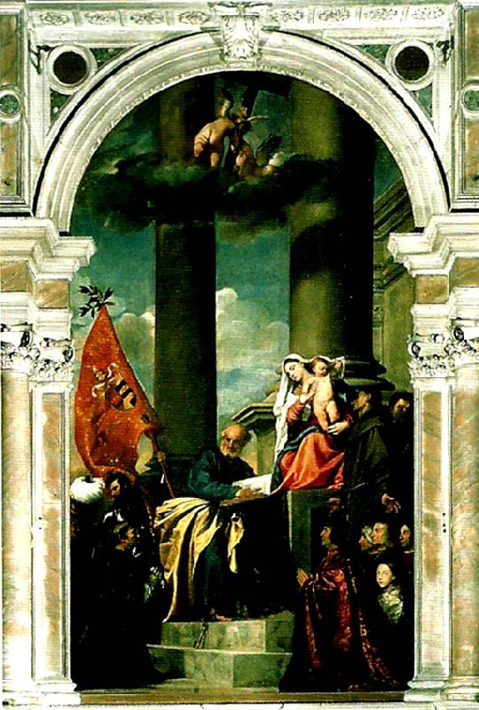 Titian pesaro altar oil painting picture