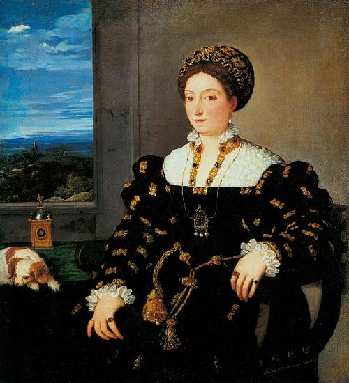 Titian Portrat der Eleonora Gonzaga oil painting image
