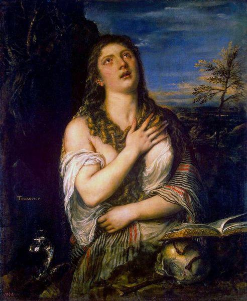 Titian Bubende Hl. Maria Magdalena Germany oil painting art
