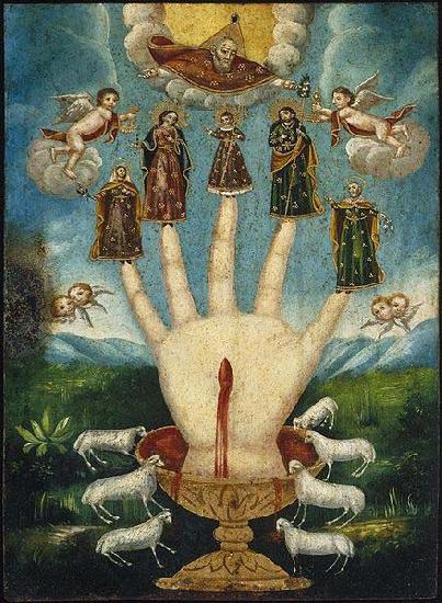 Anonymous The All-Powerful Hand), or The Five Persons Germany oil painting art