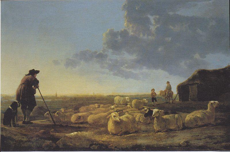 Aelbert Cuyp Flock of sheep at pasture Germany oil painting art