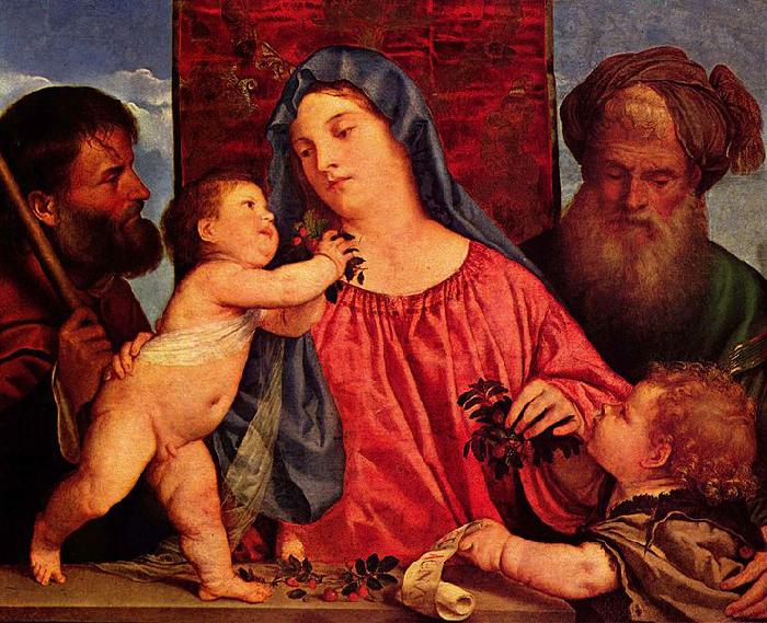 Titian Kirschen-Madonna oil painting picture