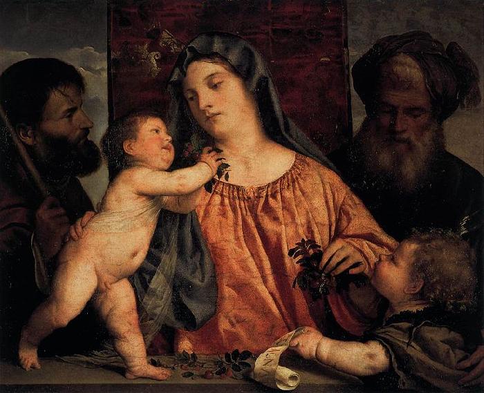 Titian Madonna of the Cherries Germany oil painting art
