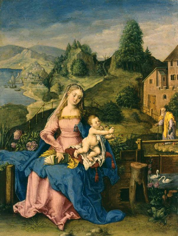 Anonymous Virgin and Child in a Landscape Germany oil painting art