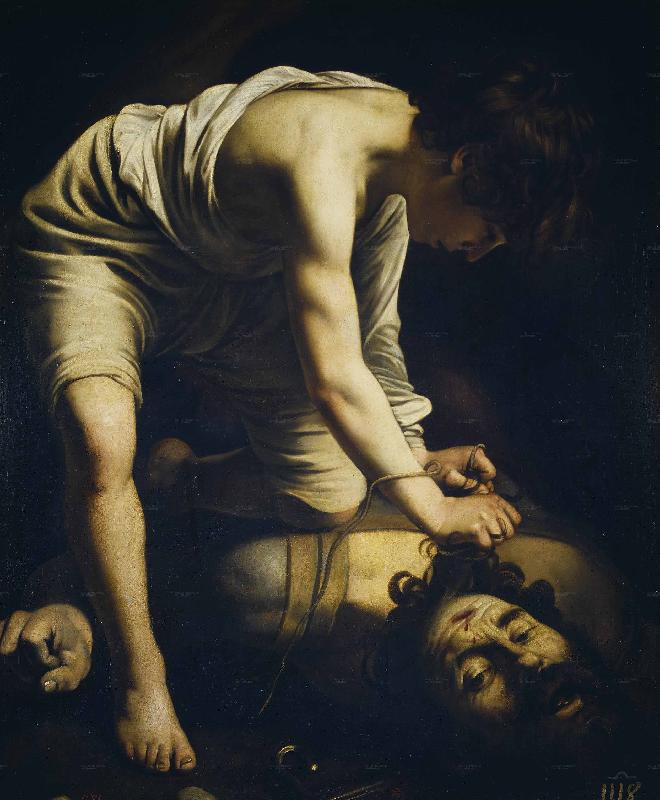 Caravaggio David and Goliath oil painting picture