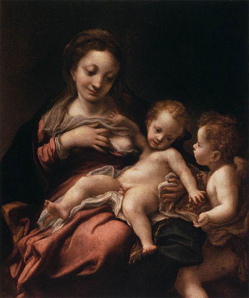 Correggio Virgin and Child with an Angel Germany oil painting art