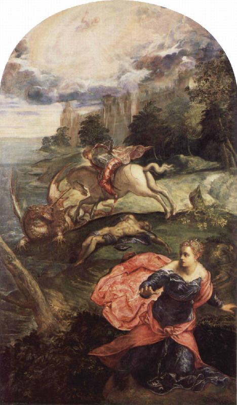 Tintoretto Saint George and the Dragon Germany oil painting art