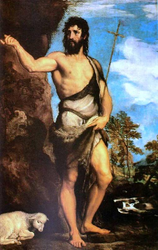 Titian Saint John the Baptist oil painting image