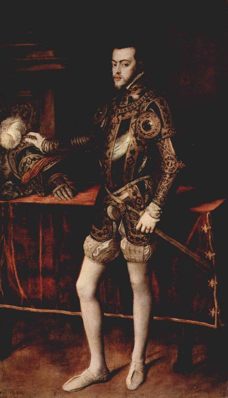 Titian Philip II in Armour Germany oil painting art
