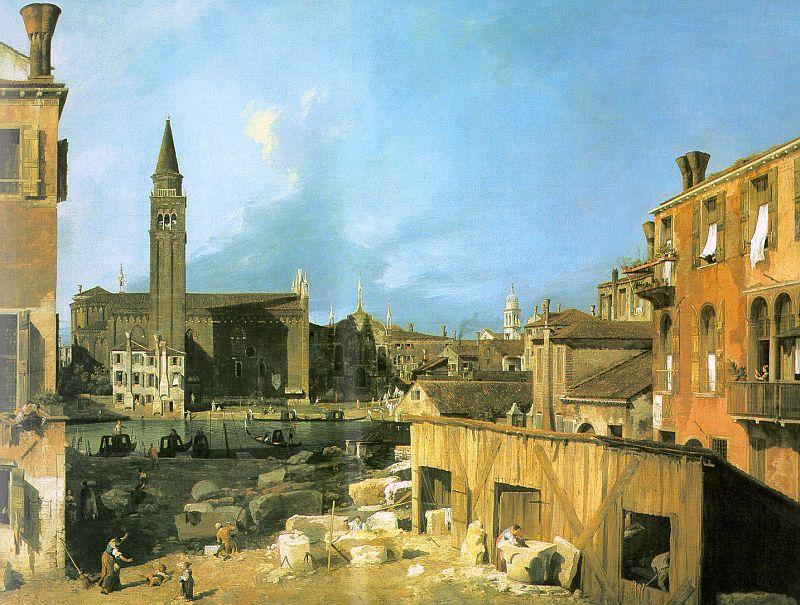 Canaletto The Stonemason\'s Yard Germany oil painting art