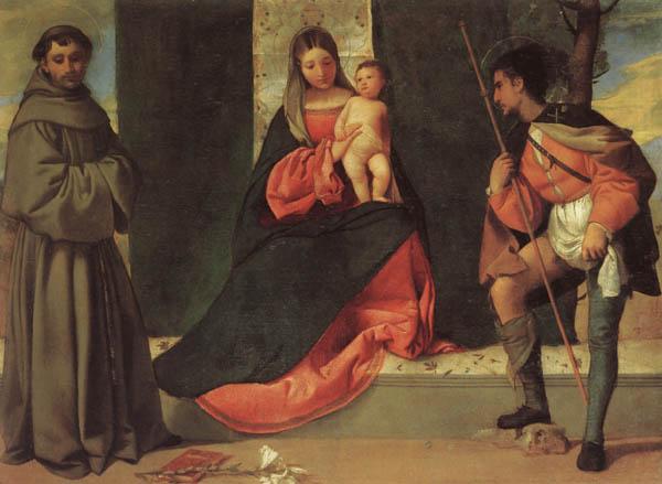 Giorgione Madonna and Child with SS.ANTHONY AND rOCK Germany oil painting art