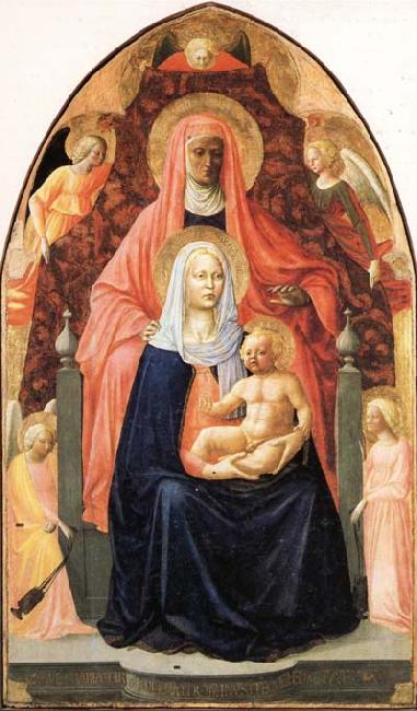 MASACCIO St.Anne Metterza Germany oil painting art