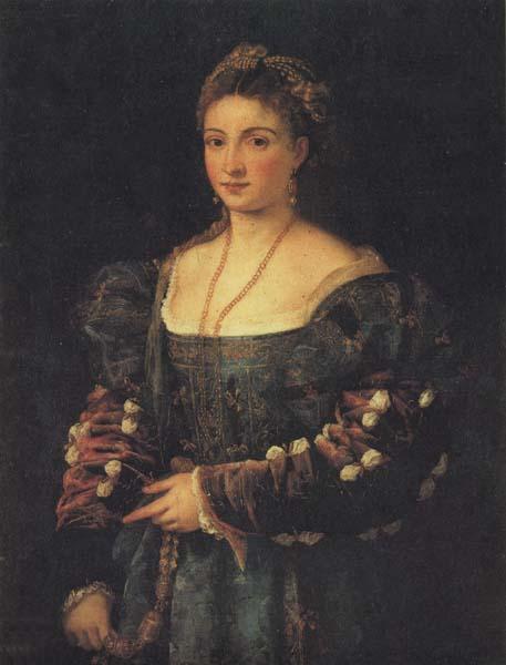 Titian Portrait of a Woman oil painting image