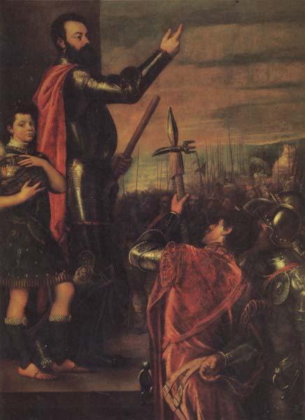 Titian The Exbortation of the Marquis del Vasto to His Troops Germany oil painting art