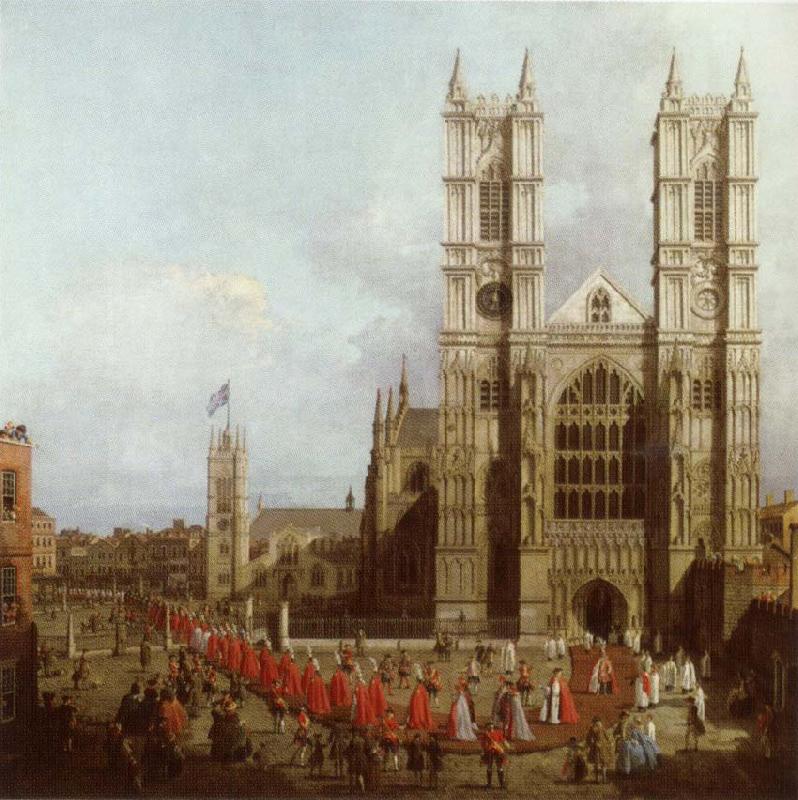 Canaletto Wastminster Abbey with the Procession of the Knights of the Order of Bath oil painting image