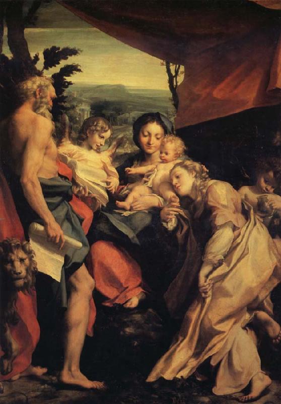 Correggio Madona with Saint jerome Germany oil painting art