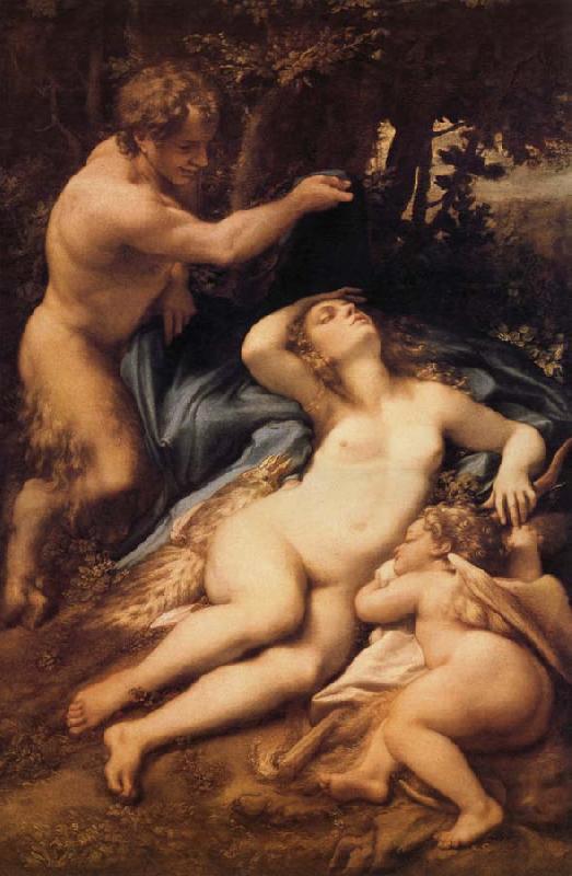 Correggio Venus,Satyre et Cupidon Germany oil painting art