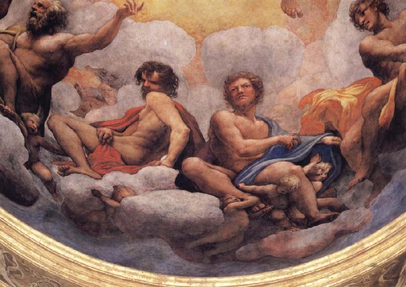 Correggio Details of the cupola with the apostles Philip and Thaddeus,James the Less and Thomas,Andrew and Jomes the Great Germany oil painting art