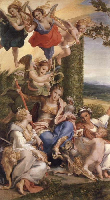 Correggio Allegorie des vertus on La vertu heroique victorieuse des vices oil painting image