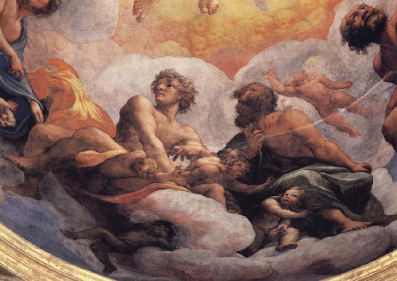 Correggio Details of the cupola with the apostles Philip and Thaddeus,James the Less and Thomas,Andrew and Jomes the Great oil painting image