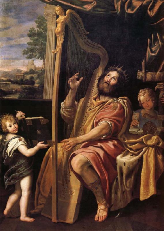Domenichino Le Roi David jouant de la harpe Germany oil painting art