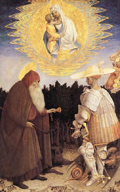 PISANELLO The Virgin and Child with St. George and St. Anthony the Abbot Germany oil painting art