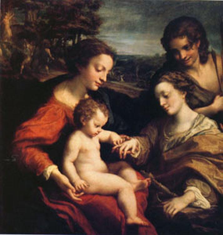 Correggio The Mystic Marriage (mk05) oil painting picture
