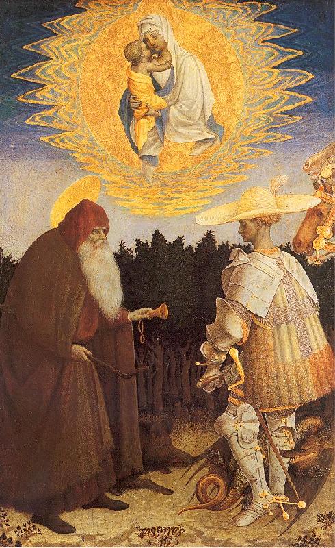 PISANELLO The Virgin Child with Saints George Anthony Abbot Germany oil painting art