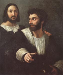 Raphael Portrait of the Artist with a Friend (mk05) oil painting image