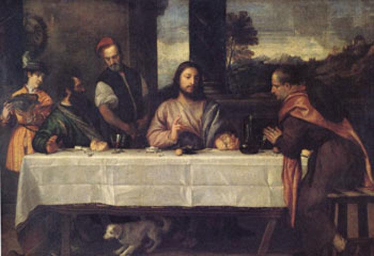 Titian The Supper at Emmaus (mk05) Germany oil painting art