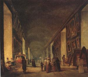 louvre The Grande Galerie at the Louvre between (mk05) Germany oil painting art