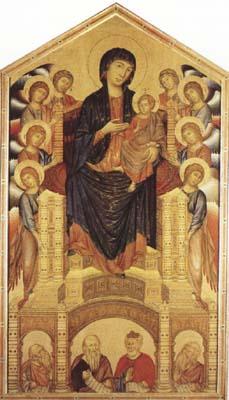 Cimabue Madonna and Child Enthroned with Angels and Prophets (mk08) Germany oil painting art