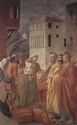 MASACCIO St Peter distributes the Goods of the Community and The Death of Ananias (mk08) oil painting image