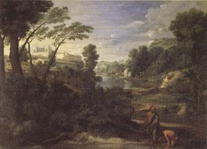 Poussin Landscape with Diogenes (mk05) oil painting image