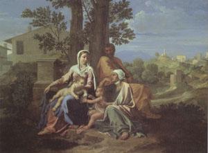 Poussin The Holy Family in a Landscape (mk05) Germany oil painting art
