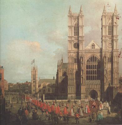 Canaletto L'abbazia di Westminster con la processione dei cavalieri dell'Ordine del Bagno (mk21) Germany oil painting art